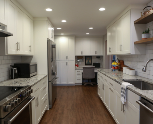 Kitchen facing desk - 80's Home Remodel - Scappoose